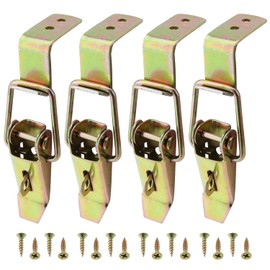 LUORNG 4PCS Metal Cabinet Luggage Trailer Door Hood Lock Clamp 90 Degree Right Angle Spring Latch Suitable for Locker Tool Box Gear Box Truck Trunk
