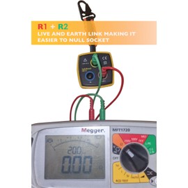 Socket Tester Holder Pro: Secure & Organize Your Electrical Tools with R1 + R2 Link and Carabiner Clip black and orange