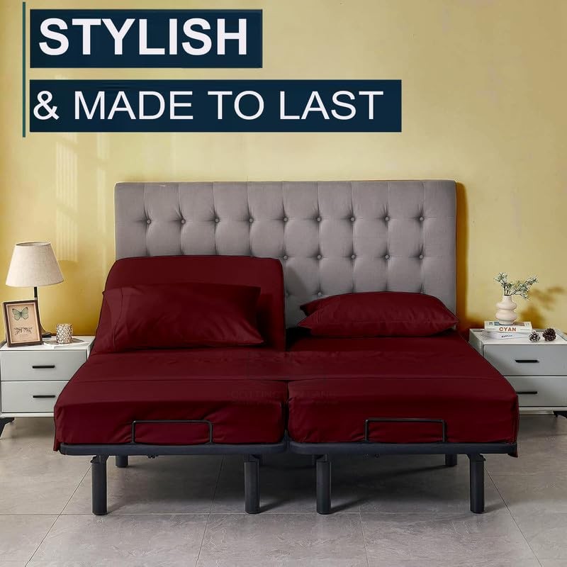 5 Piece Split Queen Sheets Sets for Adjustable beds -