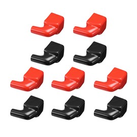 uxcell Battery Terminal Insulating Rubber Protector Covers for 8mm Terminal 15mm Cable Red Black 5 Pairs