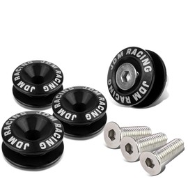 DNA MOTORING BQR-ZTL-9035-BK Bumper Trunk Quick Release Fastener Kit,Black