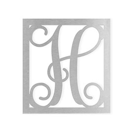 Metal Letter H, Metal Letter for House, Metal Monogram Wall Hanging, Large Metal Letters, Cursive Metal Letter