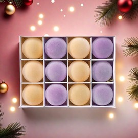 Adornos de Navidad de terciopelo, adornos de terciopelo para árbol de Navidad, corona y decoraciones de fiesta, con lazo para colgar (terciopelo 008, 12 unidades)
