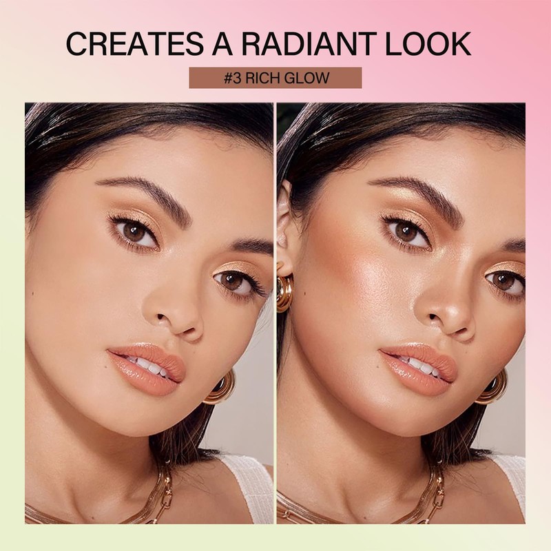 Paminify Cream Bronzer Stick,Contour Stick Facial Contouring Stick,Long Lasting Highlighter