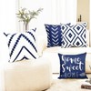 Decorative Throw Pillow Covers 18x18 Inch Blue Pillow Covers for