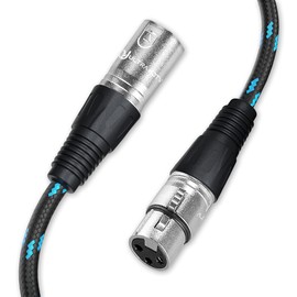 Ultra HDTV 5 m XLR HiFi Audio Cable - XLR Male to Female - Robust Metal Plugs with Snap Mechanism & Kink Protection - Premium Nylon Jacket - Ideal for Microphones, Mixers, Audio Interfaces