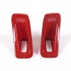 cartiangous 2pcs Red ABS Car Seat Belt Frame Trim For
