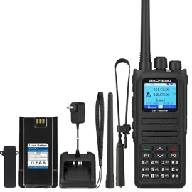 BAOFENG DM-1701A Digital Two Way Radio DMR Analog Walkie Talkie GD-77 Dual Band 5W Long Range Amateur Radio Upgrade Appearance with Tactical Antenna