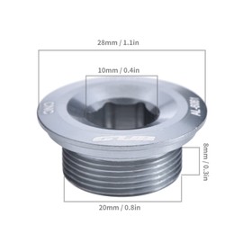 RiToEasysports Tapa de Manivela de Bicicleta, Tapa de Tornillo Duradera para Bielas de Bicicleta, Tornillo de Fijación de Manivela de Bicicleta de Aleación de Aluminio (Color Titanio)