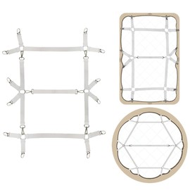 Eopocdor Bed Sheet Straps Nonslip Fitted Sheet Clips,Adjustable Elastic Bedding Holder Easy Install on Mattress Covers (White)