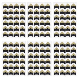 UPSTORE 6 Sheets (144 Pieces) Retro DIY Photo Album Accessories Peel Off Paper Photo Corners Stickers Pictures Mounting Corners for Scrapbook, Album, Personal Diary, Diary, Organiser, Notebook (Gold)