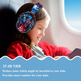 PROTEAR Children Earmuffs, Hearing Protection for Toddlers To Teens, Comfortable Noise Reduction Ear Defenders for Sleeping, Air Shows-Red Pigment