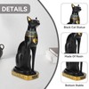 Cyrank Egyptian Cat Statue, Egyptian Cat Resin Statue, Egypt Decoration,