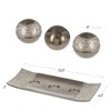 Creative Scents Dublin Silver Decorative Tray and Orbs Balls Set