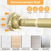 Fvonzn 2 Pack Gold Shower Curtain Rods for Windows 28