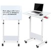 KOUPA Adjustable Height Standing Desk, Writable Tempered Glass Desktop with