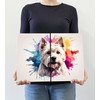 The Plum Penguin West Highland Terrier Watercolor Wall Art -