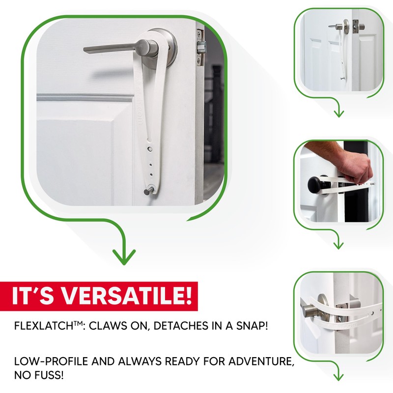 FlexLatch FlexLatch Cat Door Holder Latch - Bright White Cat