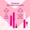 Saba Tampones Super Con Aplicador Compacto, Flujo Abundante, 10 Piezas