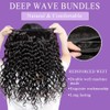 Extensiones de cabello humano con ondas profundas, 12A, cabello virgen