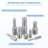 sourcing map M8x20mm to M10x20mm Double End Threaded Stud Screw