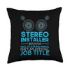 Car Audio Stereo Installer Throw Pillow
