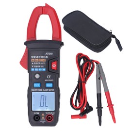 Digital Clamp Meter Automatic Intelligent Voice Announcement ABS Red Multi Tester for Circuit