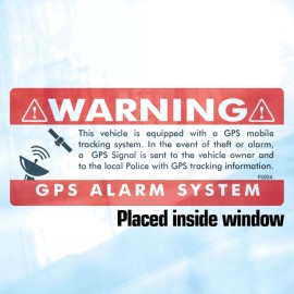Sticker Sector INSIDE GPS 2 Pack RED STICKERS - Anti Theft Tracking Window Security Alarm Decal