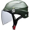 Lead Industrial Motorcycle Half Helmet ZORK Matte Green Large Size