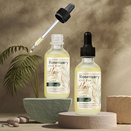 Rosemary Oil for Hair, Rosemary Hair Oil, Rosemary Essential Oil for Damaged and Dry Hair, Hair Oil for Men and Womem 2PCS.
