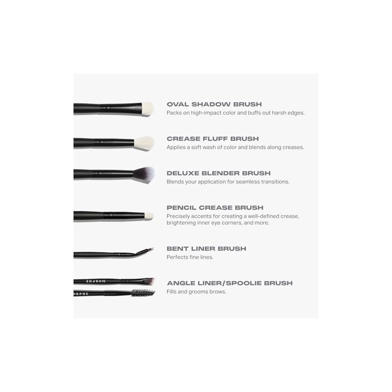 Morphe Eye Stunners - Juego de brochas con bolsa
