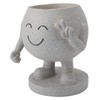Flower Pot Cute Smile Standing Succulent Flowerpot Fadeless Resin Plant