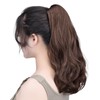 Brown Ponytail Clip,SYXLCYGG Clip Claw Pony tail 16" Wavy 4.5