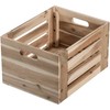 eHemco Large Solid Wood Storage Crates, Unfinished, Set of 2