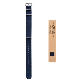 Archer Watch Straps – Classic Military Style Nylon Watch Bands (Navy, 24mm)
