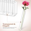 Happyyami 12 Pcs Acrylic Floral Tubes with Rack, Transparent Flower