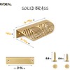 RZDEAL Solid Brass Cabinet Handles Brushed Gold Leaf Knobs and