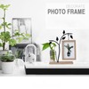 6-Inch Iron Art Hydroponic Photo Frame - Double-Sided 4x6 Glass