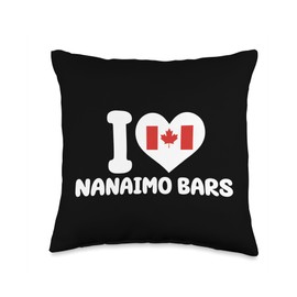 I Love Nanaimo Bars - Canadian Flag Canada Mix Throw Pillow