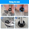 Pack of 50 M4 Nuts Set, Self-Locking Nuts, Black, Hex