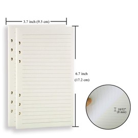 Antner A6 Refill Paper 3 Pack 45PCS A6 Binder Paper Planner Inserts, 2 Pack 160PCS Neon Sticky Tabs, A6 Binder Pockets, Binder Dividers, A6 Lined Filler Paper for A6 Personal Planner Notebook Journal