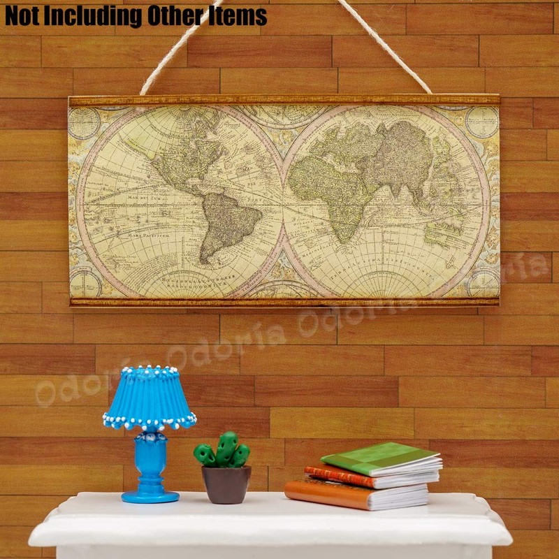 Odoria 1/12 Miniature World Map Dollhouse Decoration Accessories