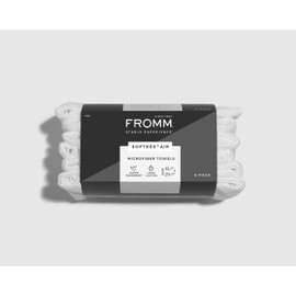 Fromm Softees Air Microfiber Salon Hair Towels - 6 Pack - Fast Drying Towel for Hair, Hands, Face – Use at Home, Salon, Spa, Barber – 15.5" x 25.5" - Extra Durable and Absorbent - White, 45248