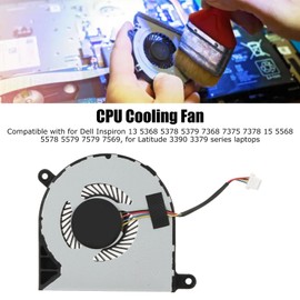 CPU Cooling Fan Replacement for Dell Inspiron 13 5368 13 7378 15 7579 15 7569 for Latitude 3390 3379, Strong Heat Dissipation Laptop CPU Cooling Fan Laptop Accessories