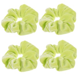 Baluue Fluorescent Girls Hair Ties One Handed Ponytail Holders Thick Elastic Hair Bands 4 Pack Accessories for Women