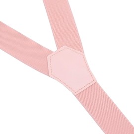 Action Ward Womens Suspenders – Y Back Style – 1" Width - Comfortably Adjustable Elastic Straps and Metal Clips (Champagne)