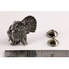 Antique Pewter Turkey Strutting Large Pin B041