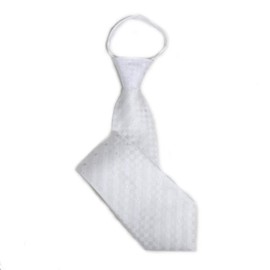 Cuffmania Formal White Necktie, Ceremonial Occasions, Weddings, Dresses, One-Touch, Easy On/Off, Zipper Tie, One-Touch Tie, Small pattern
