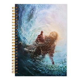 LADOCK Christian Jesus Notebook, Hand of God Jesus Journal, Bible Verse Journaling, Religious Scripture Journal, Church Notes Notebook, Christian Faith Gifts for Women Men, 5.5x8.3