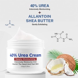 Urea Foot Cream, 40% Urea Cream Cracked Heel Repair Cream for Feet and Hand Foot Cream for Callus Remover & Nourishes Soften Maximum Strength for Hand Foot And Body Care 150g